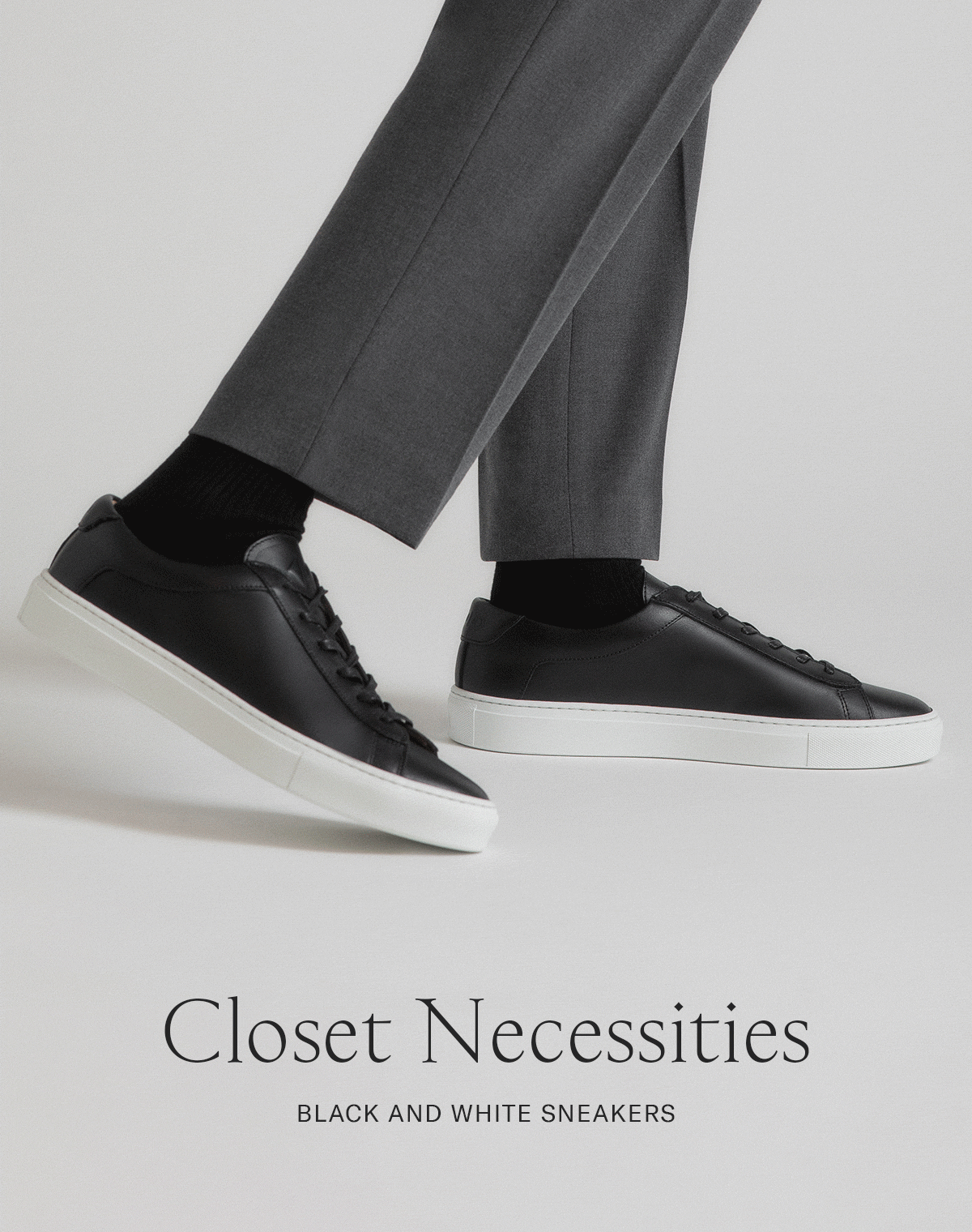 Closet Necessities | Black and White Sneakers