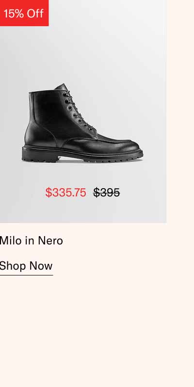 Milo in Nero. Shop Now