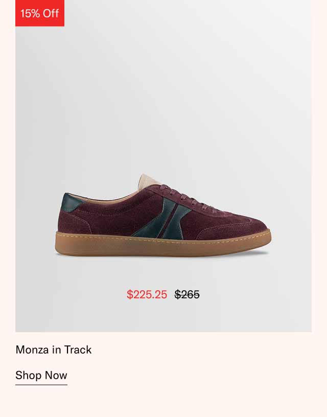 Monza in Track. Shop Now