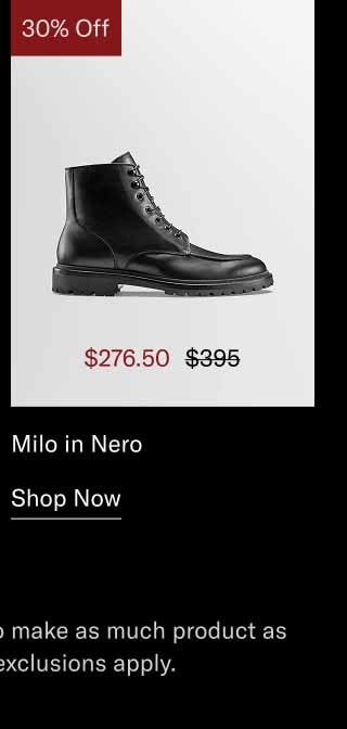 Milo in Nero. Shop Now