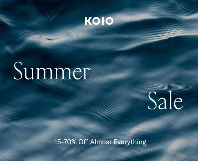KOIO Summer Sale 15–70% Off Almost Everything