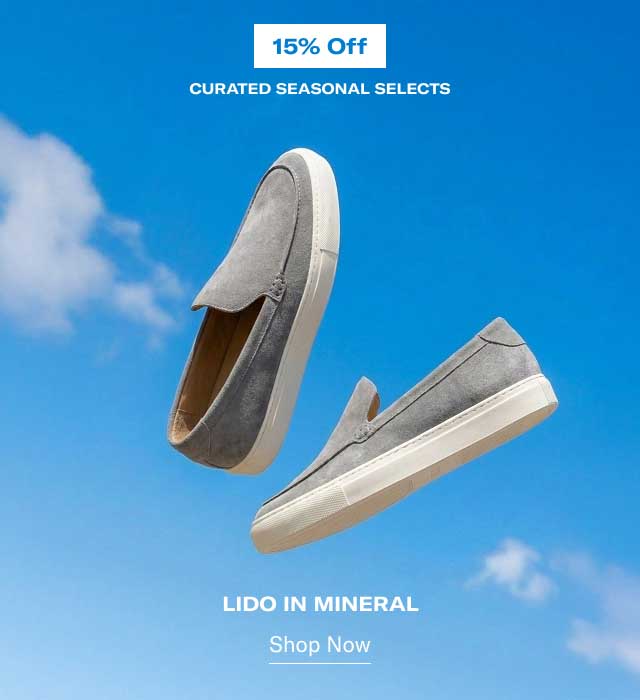 15% OFF CURATED SEASONAL SELECTS LIDO IN MINERAL