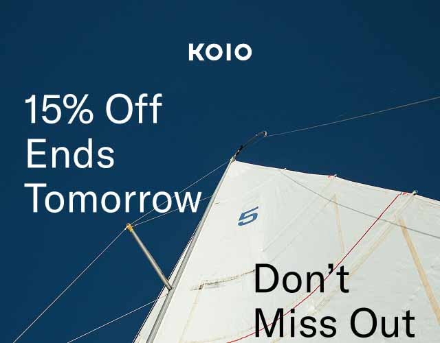 KOIO 15% Off Ends Tomorrow Don't Miss Out
