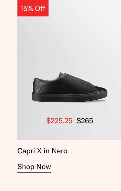 Capri X in Nero. Shop Now