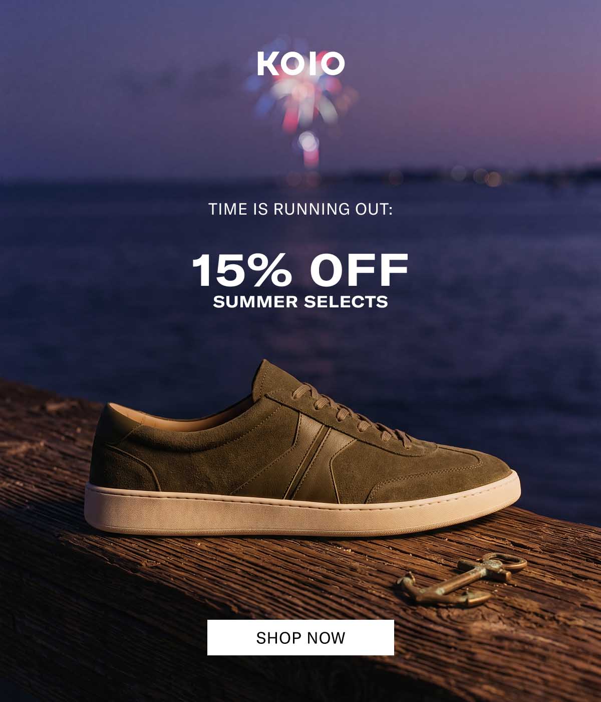 KOIO TIME IS RUNNING OUT: 15% OFF SUMMER SELECTS [SHOP NOW]