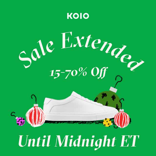 KOIO Sale Extended 15–70% Off Until Midnight ET