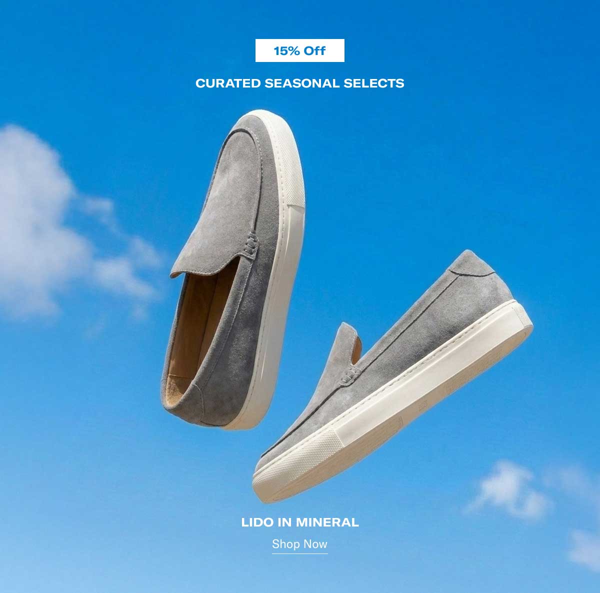 15% OFF CURATED SEASONAL SELECTS LIDO IN MINERAL
