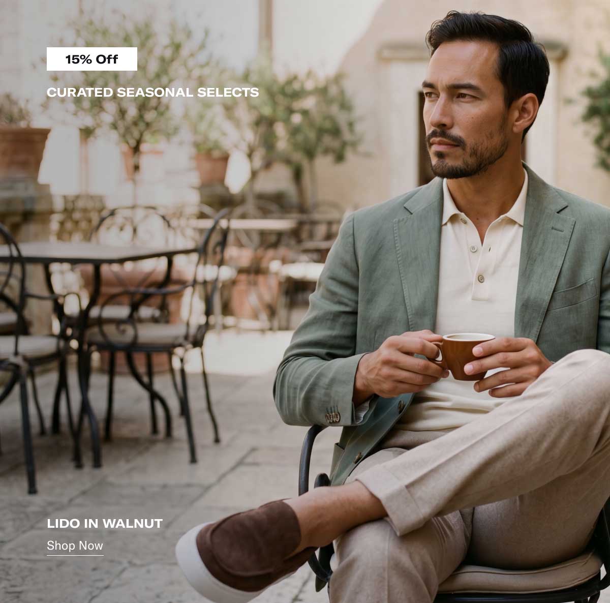 15% OFF CURATED SEASONAL SELECTS LIDO IN WALNUT [Shop Now]