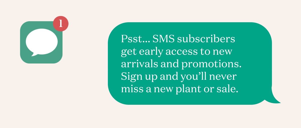 Sign up for SMS.