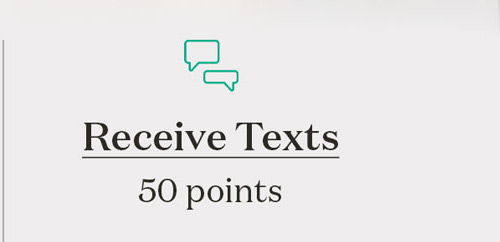 Receive Texts - 50 Points