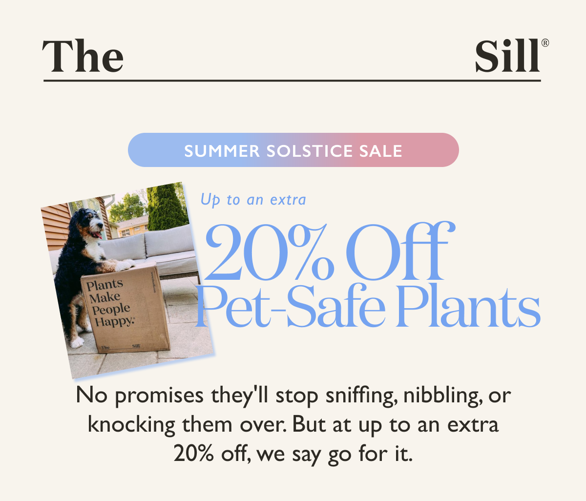 No promises they'll stop sniffing, nibbling, or knocking them over. But at up to an extra 20% off, we say go for it.