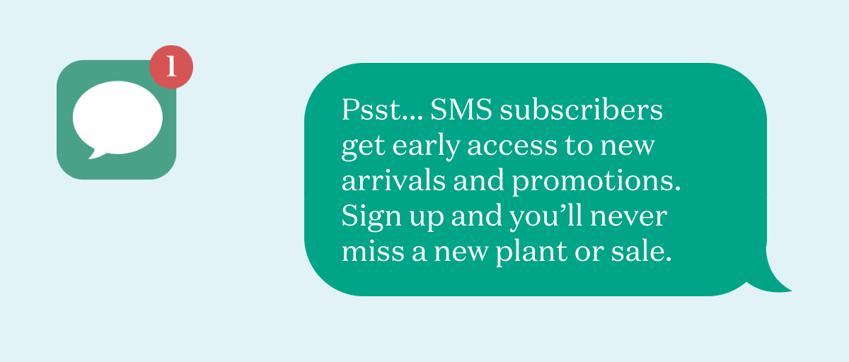 Sign up for SMS.