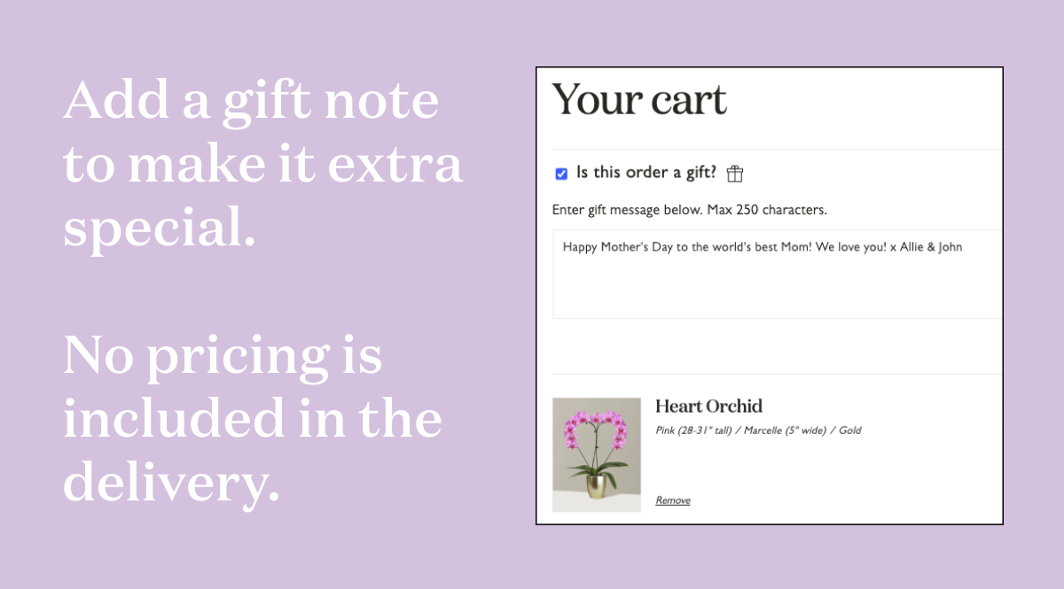 Add a gift note to make it extra special.