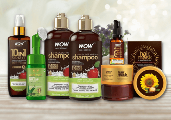 Elevate your beauty routine with WOW Skin Science products, including Apple Cider Vinegar select products, here expertly displayed in a bathroom oasis. Experience the power of this natural ingredient and discover radiant skin and gorgeous hair.