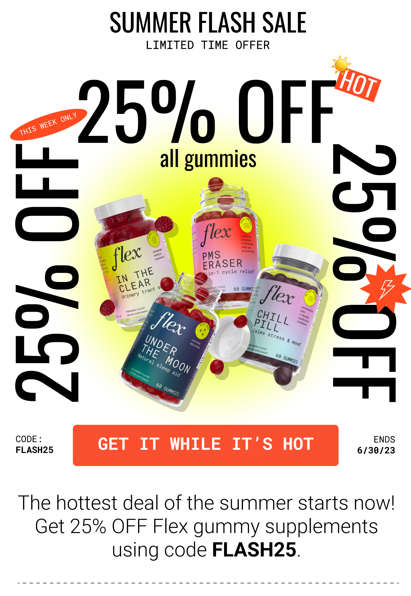 Supplmement Flash Sale - 25% off starts now