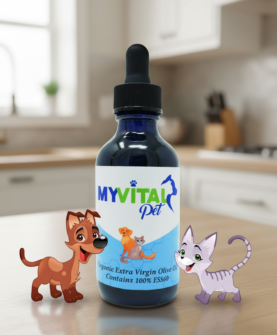 Bottle of MVC ESS60 Pet oil 